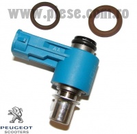 Injector aer/benzina (albastru) original Aprilia SR Di-Tech - Gilera Runner Purejet - Peugeot Jet Force - Piaggio NRG Purejet 2T 50cc